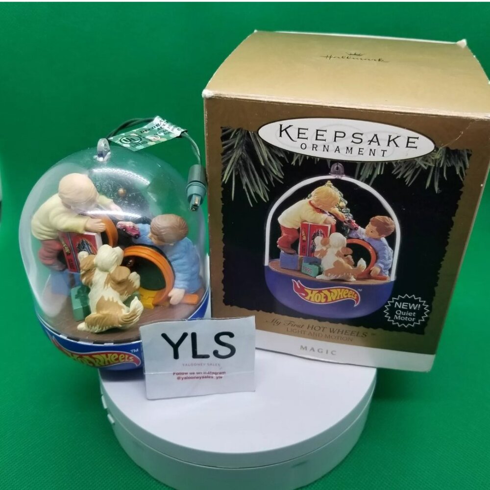 1995 My First Hot Wheels Hallmark Magic Light Motion Ornament